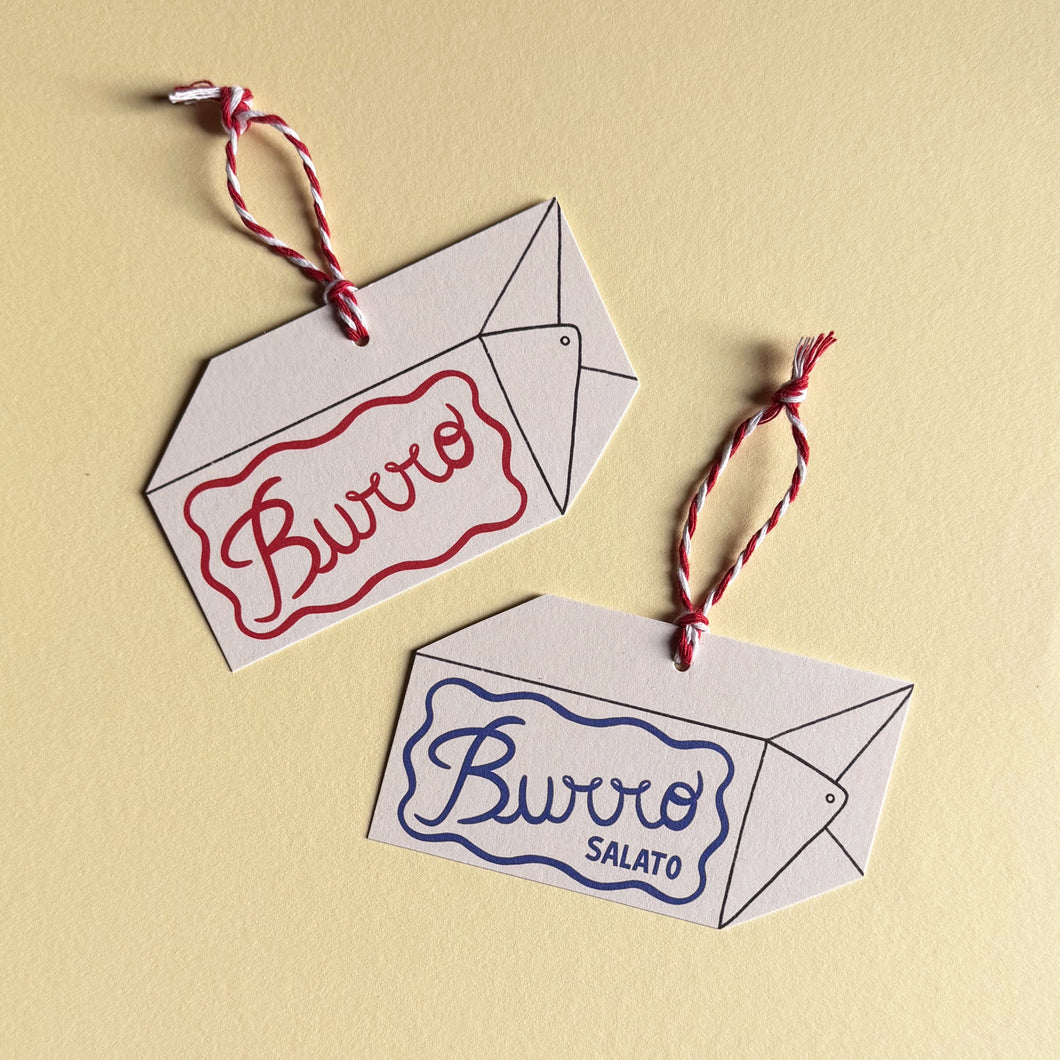 Etichette regalo Burro