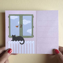 Carica l&#39;immagine nel visualizzatore di Gallery, Bigliettino Gatto alla Finestra